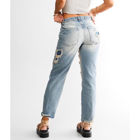 New FREE PEOPLE We The Free Desert Rose Straight Jean $178 SIZE 26 Destroyed - Picture 6 of 10